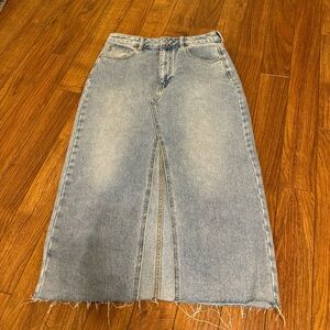 PacSun Light Blue Denim Maxi Skirt